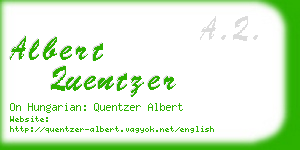 albert quentzer business card